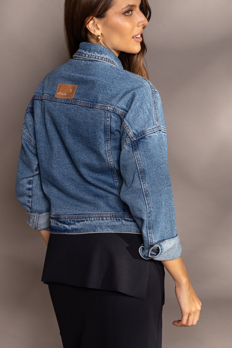 Jaqueta Jeans `00S Lavagem Vintage